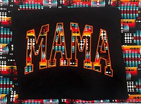 Orange Embroidered mama sweatshirt